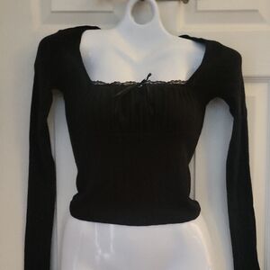 Aeropostale Elegant Black Long Sleeve Top
